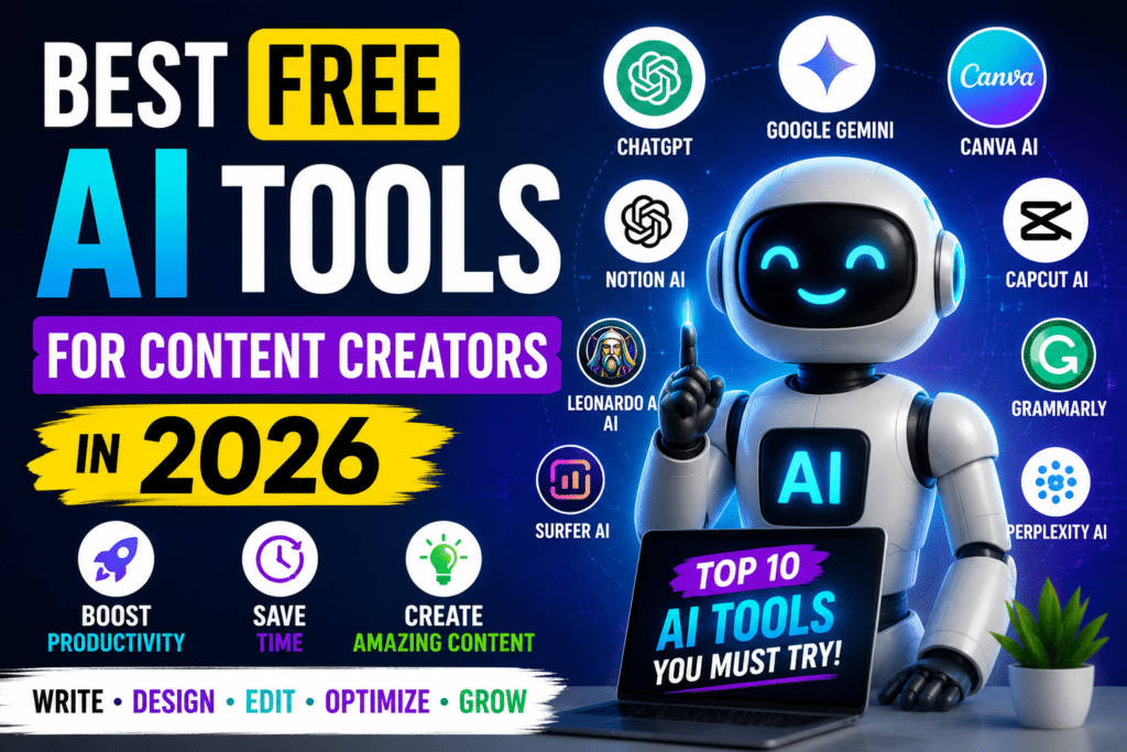 Best Free AI Tools for Content Creators in 2026